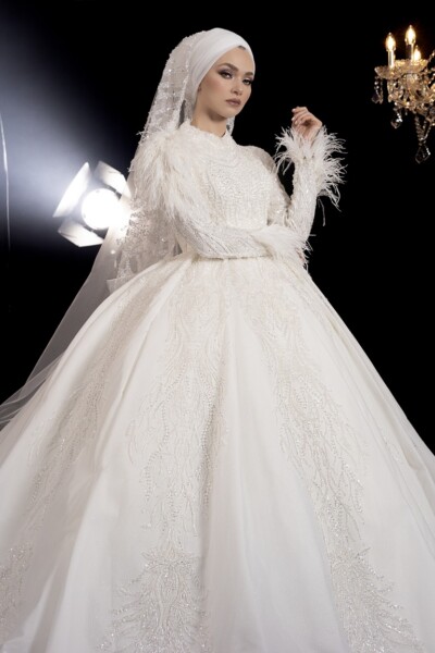 Kabarık Tesettür Gelinlik Modelleri İzmit Kocaeli Kabarık Tesettür Gelinlik Modelleri İzmit Kocaeli