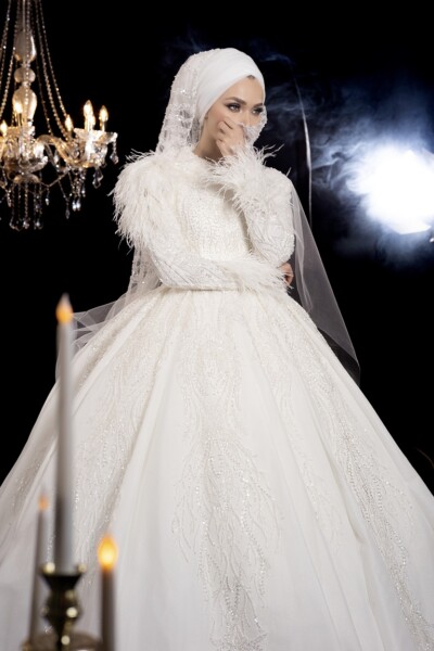 Kabarık Tesettür Gelinlik Modelleri İzmit Kocaeli Kabarık Tesettür Gelinlik Modelleri İzmit Kocaeli