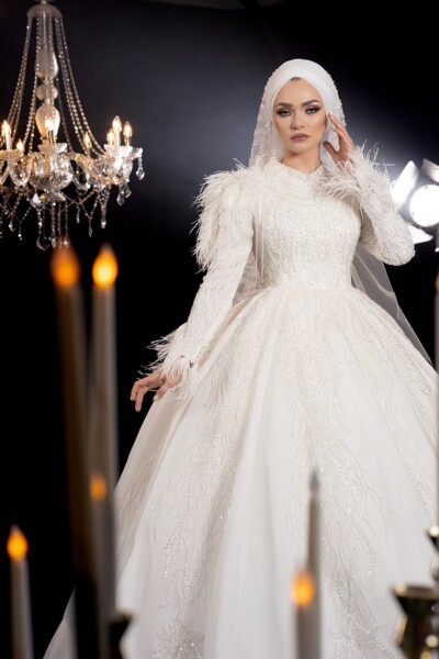 Kabarık Tesettür Gelinlik Modelleri İzmit Kocaeli Kabarık Tesettür Gelinlik Modelleri İzmit Kocaeli